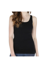 Woman in black fitted tank