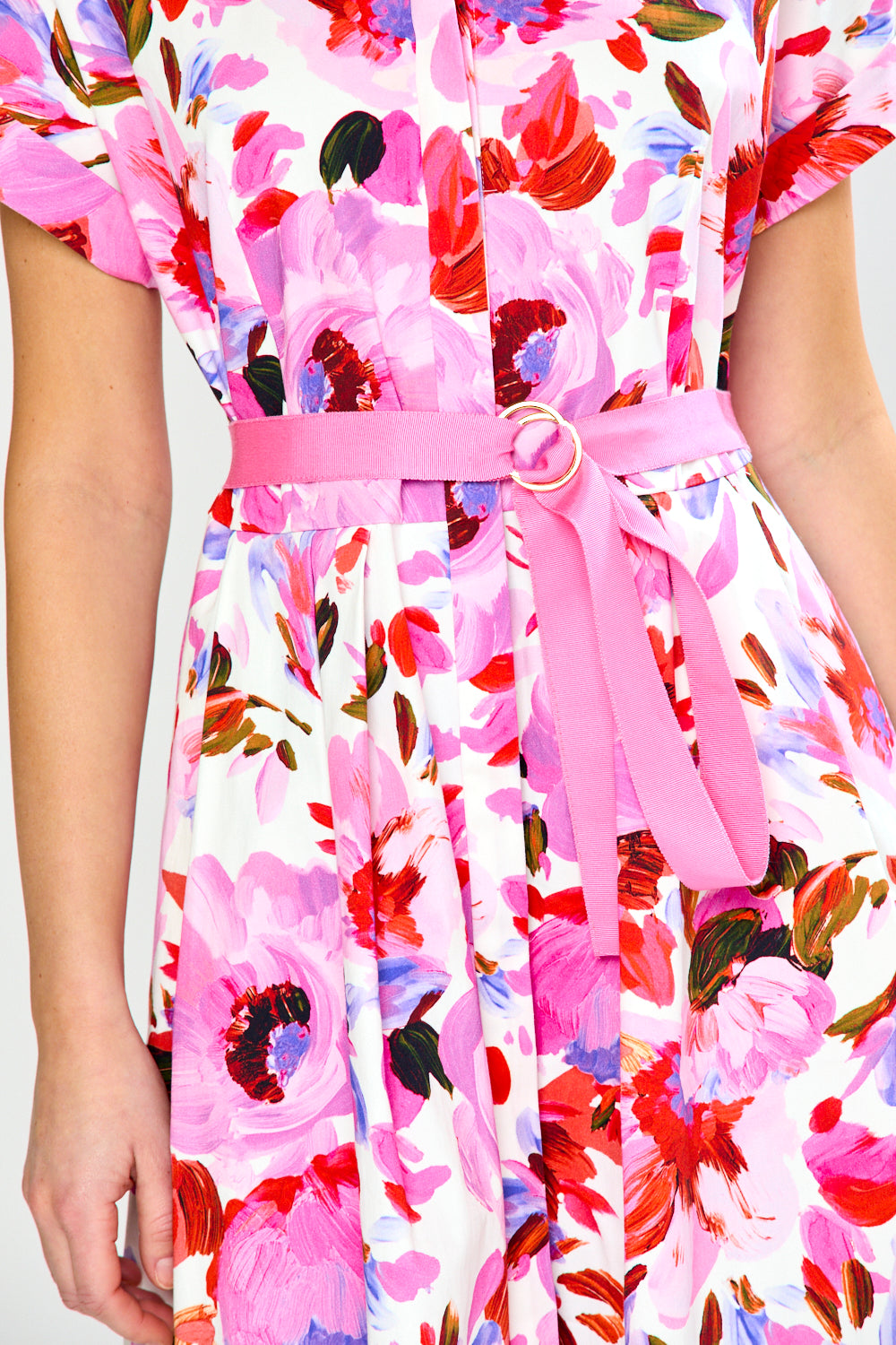 woman in floral dress