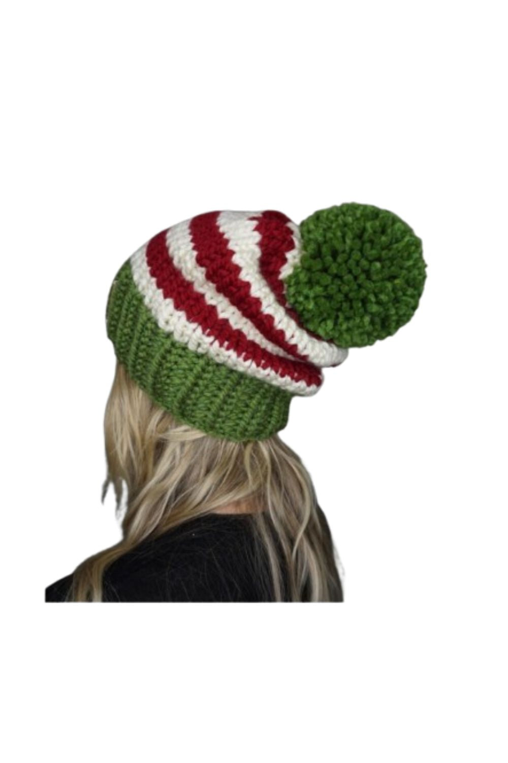 Red/green elf beanie