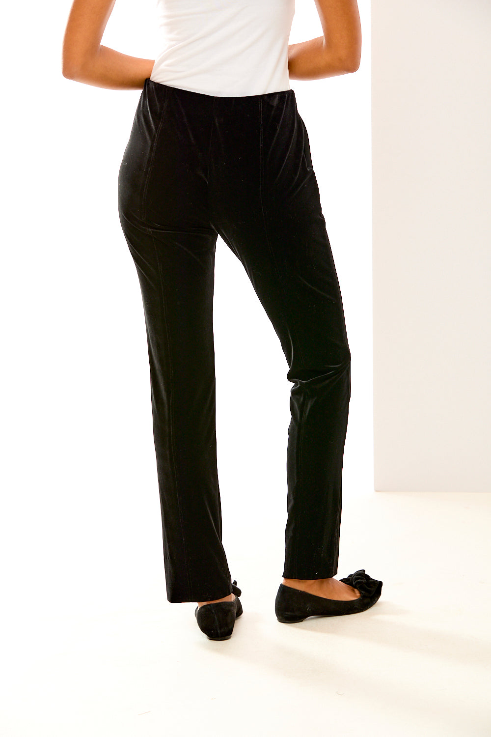 Velvet Pants with Front Slit