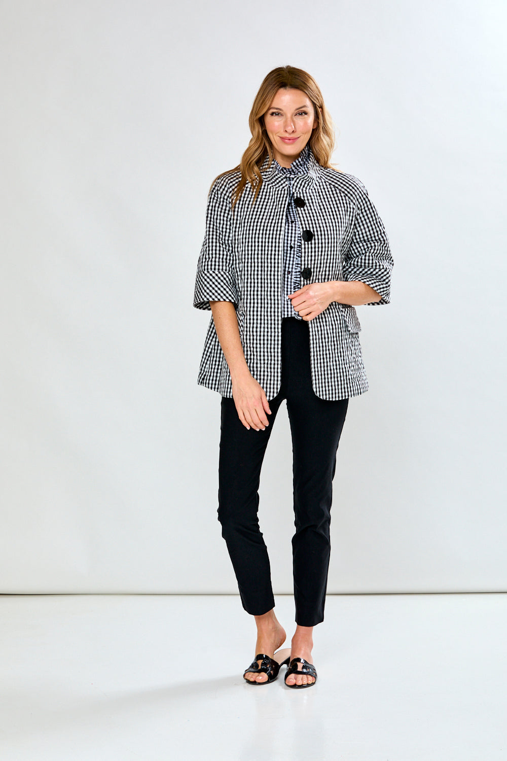 The Mason Blouse in Black with Jacket