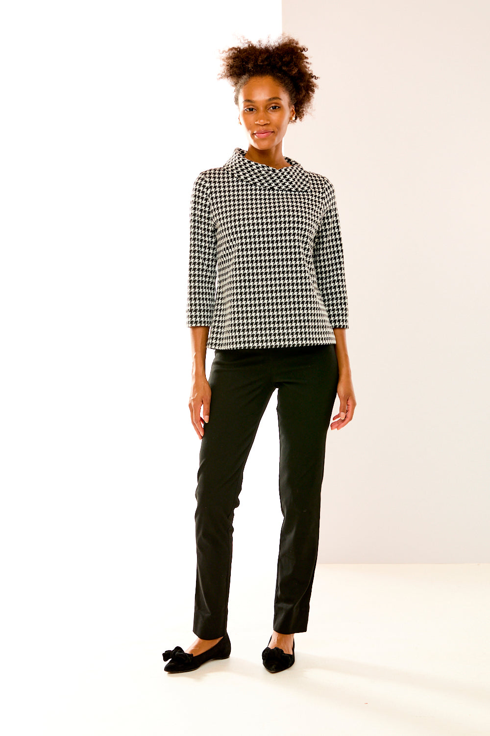 The Spencer Top in Houndstooth