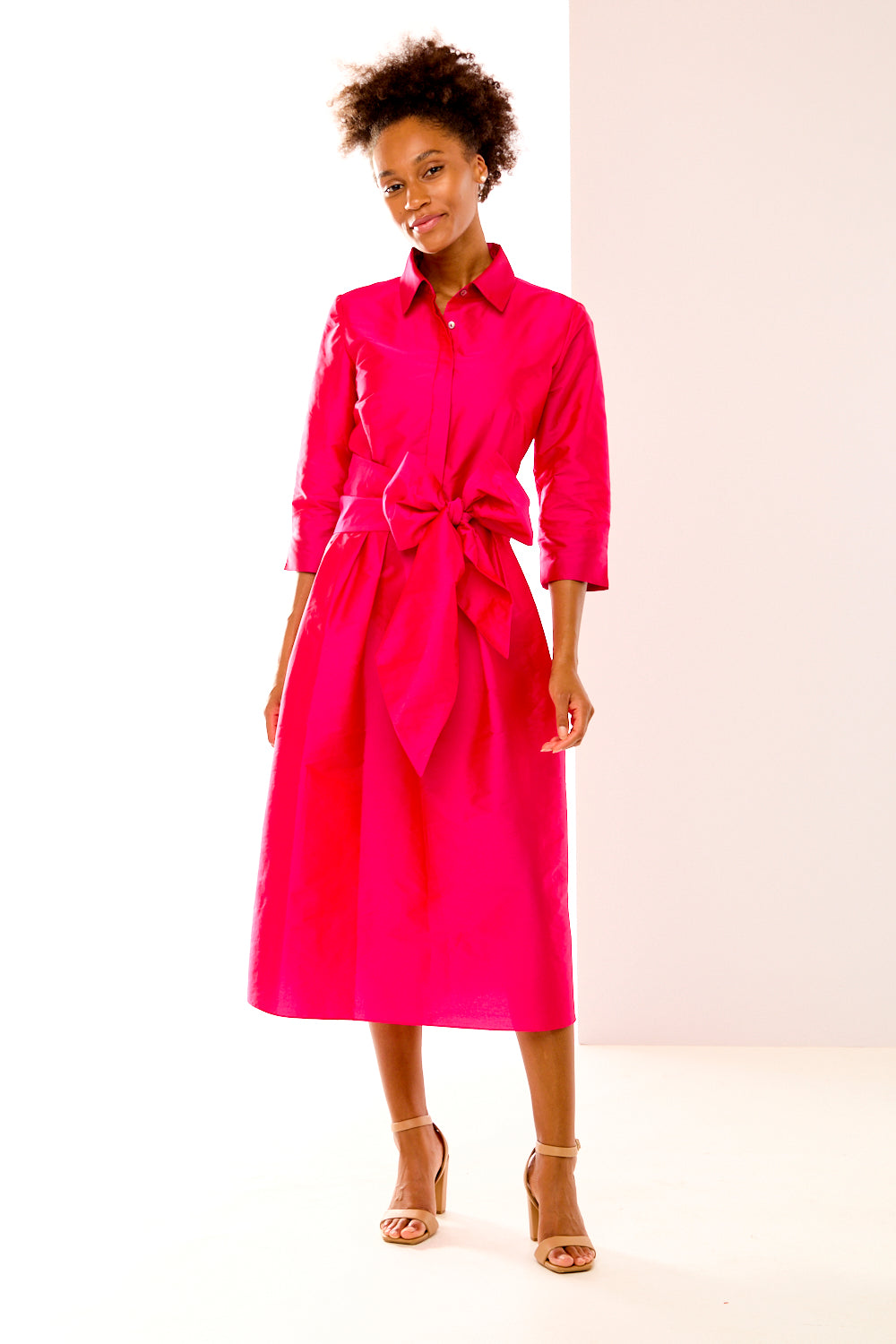 Celia Dress in Dark Fuchsia