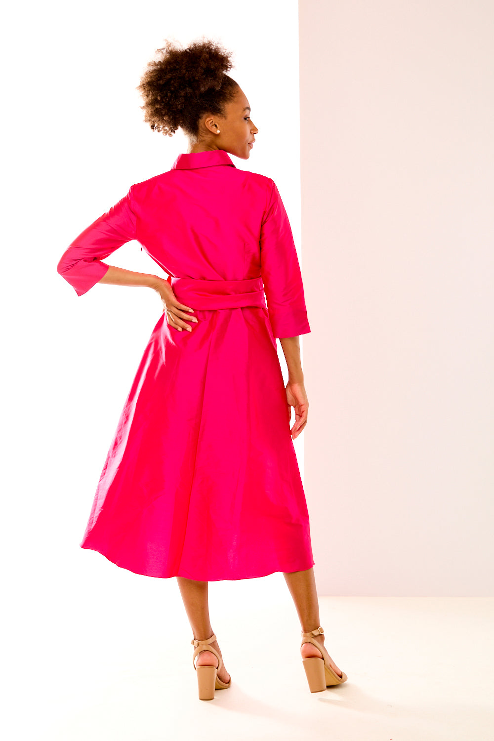 Celia Dress in Dark Fuchsia