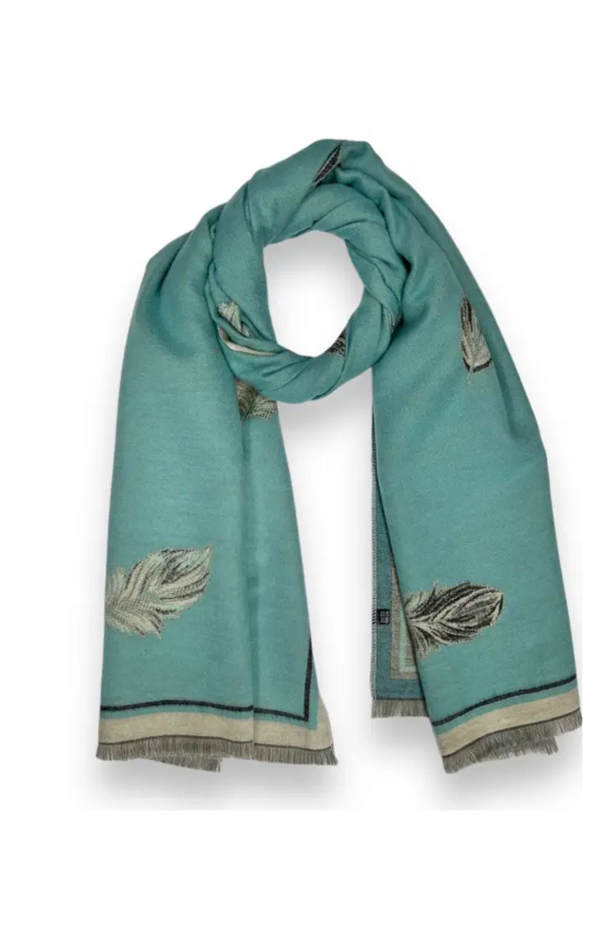 Duckegg feather scarf