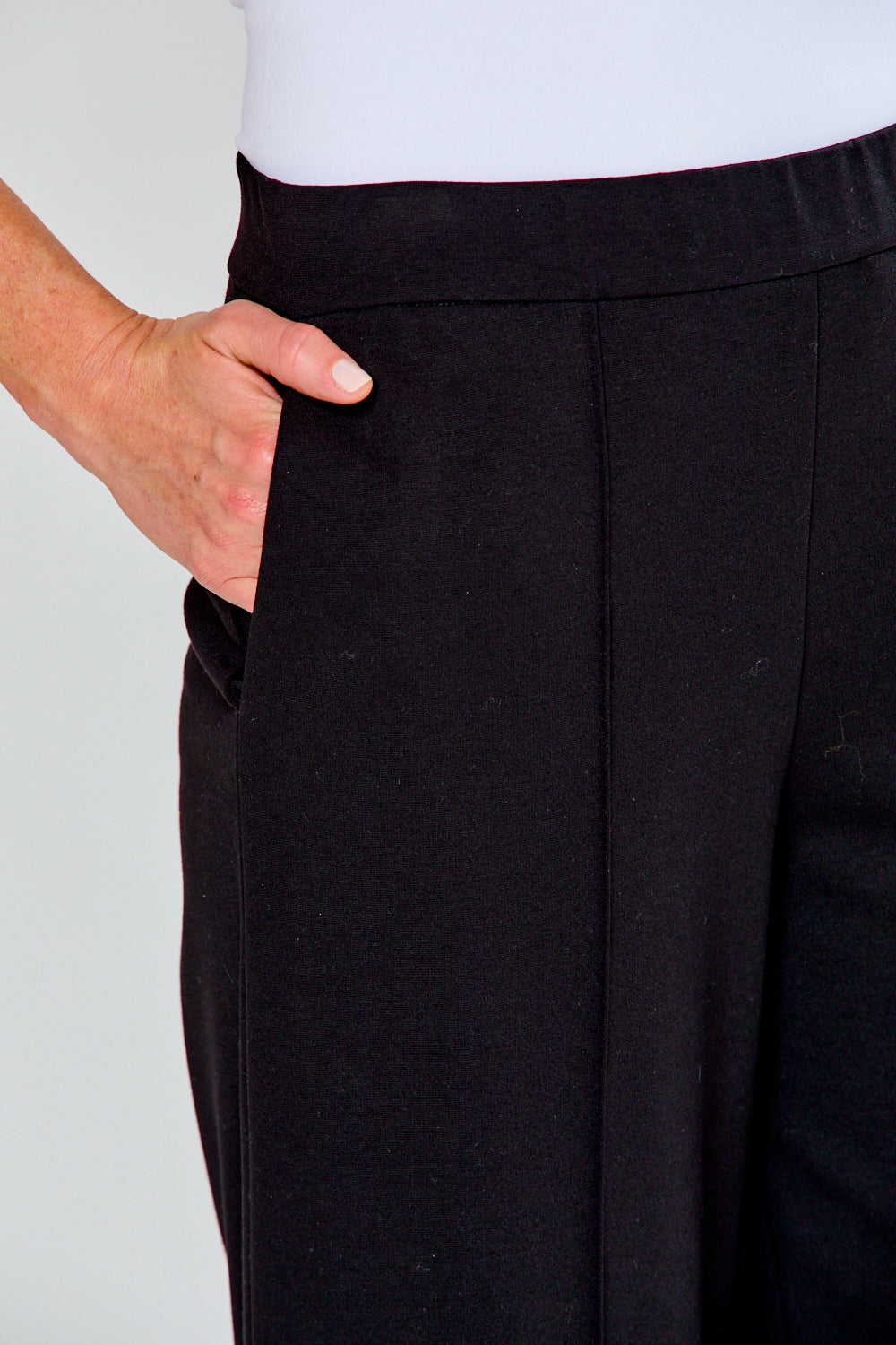 The Shira Pant in Ponte in Black