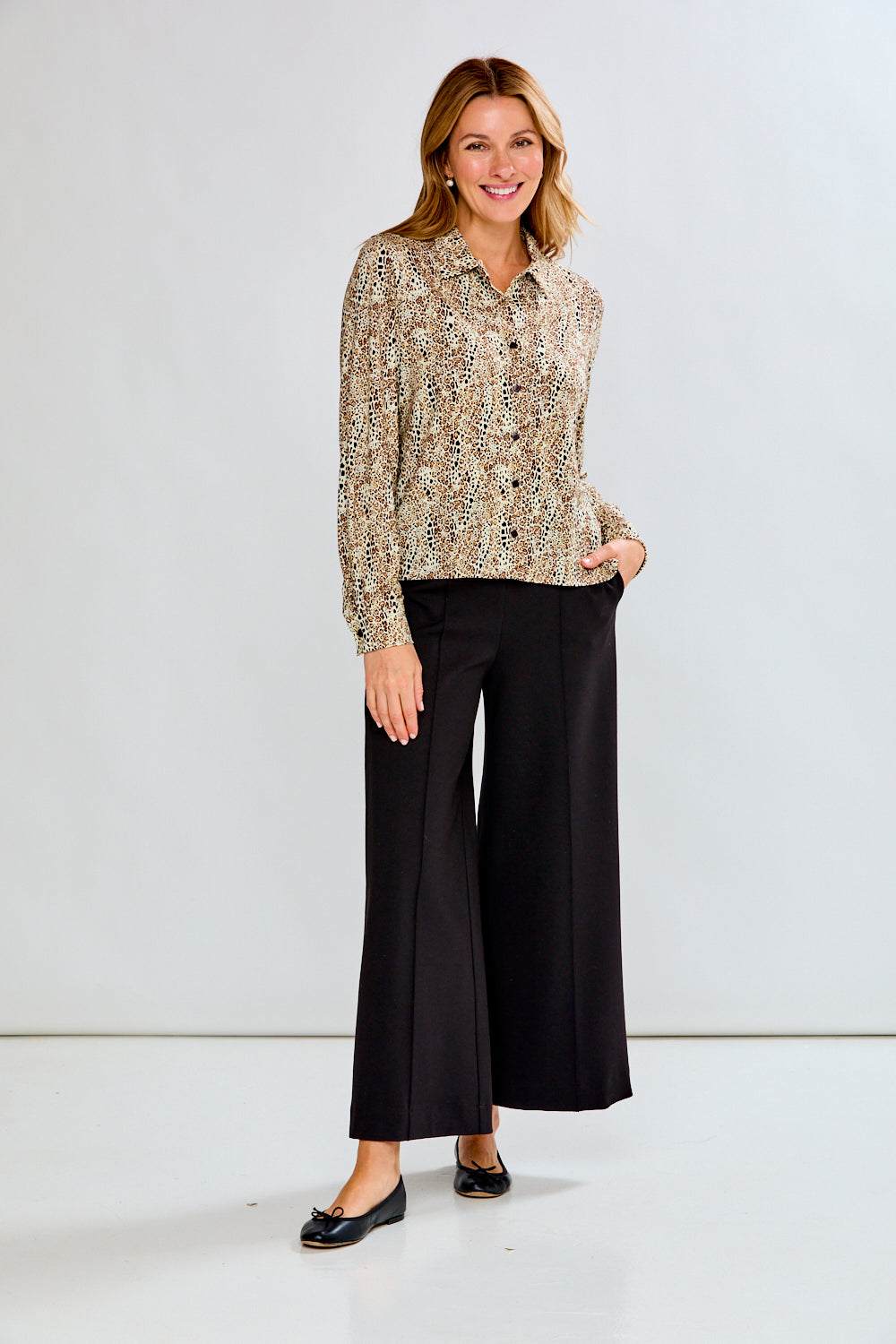 The Shira Pant in Ponte in Black