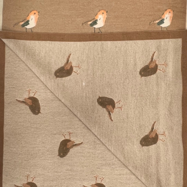 Beige scarf with birds