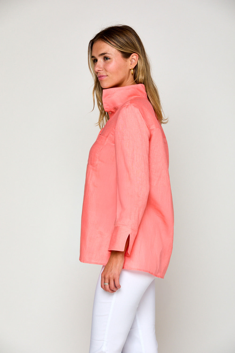 The Short Daniella Tunic in Salmon