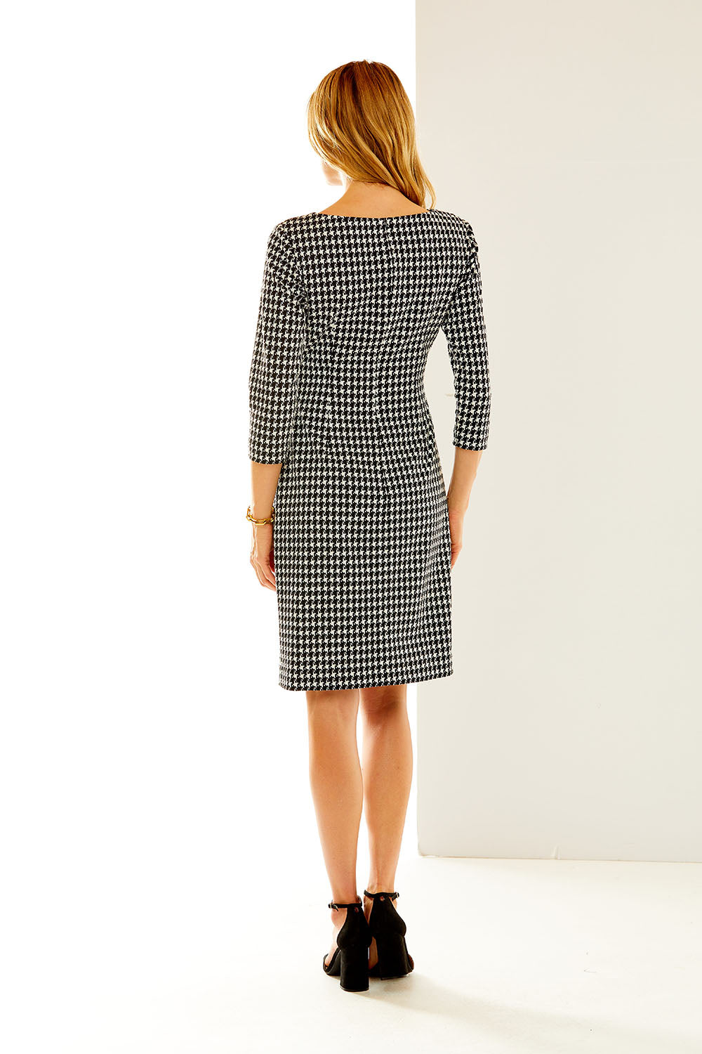 The Cynthia Dress in Houndstooth