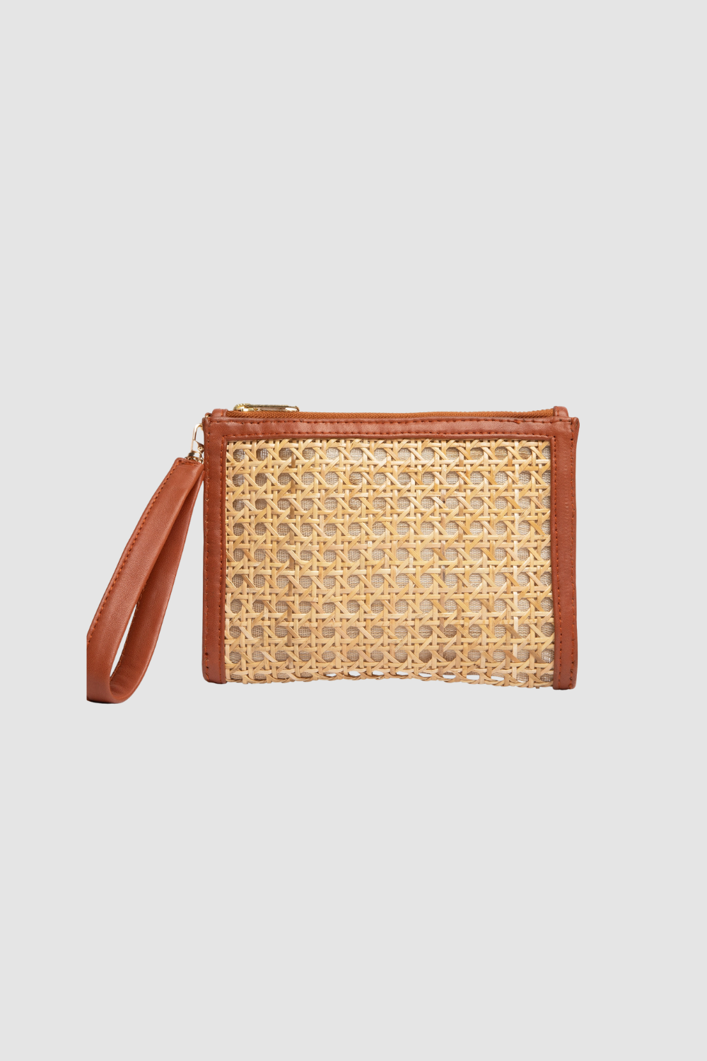 Rattan Wristlet Clutch