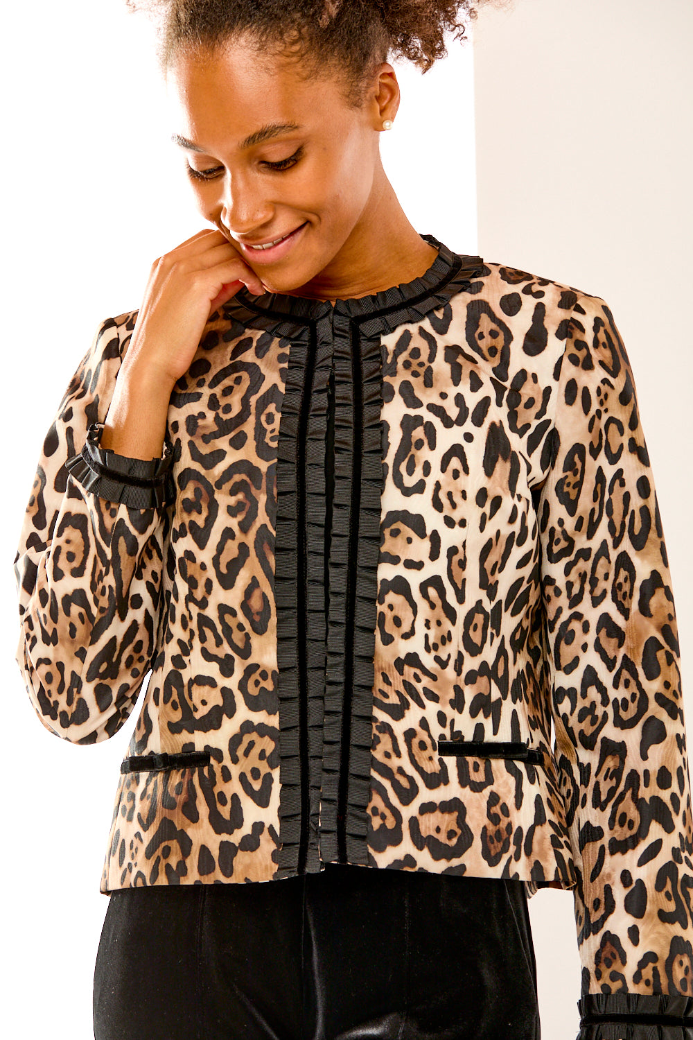 The Melody Jacket in Cheetah Moiré