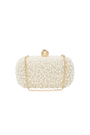 Pearl clutch bag on a white background