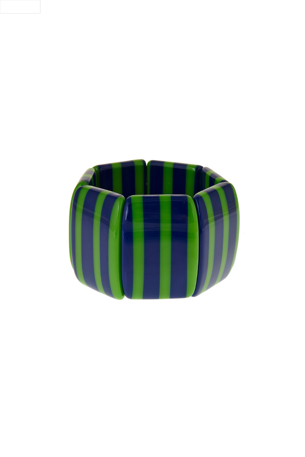 Green and navy striped bracelet
