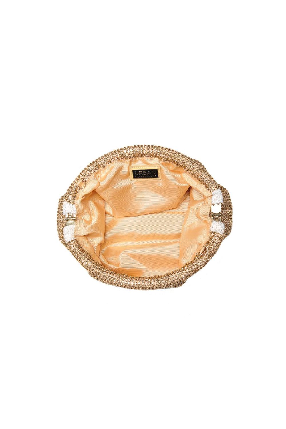 Gold rhinestone handbag