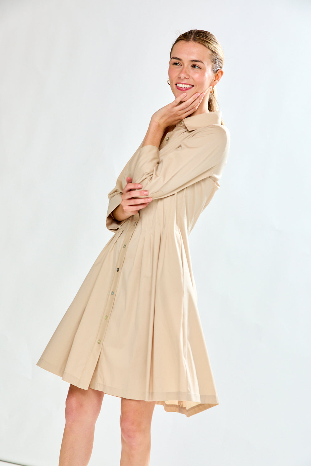 Woman in sand dress