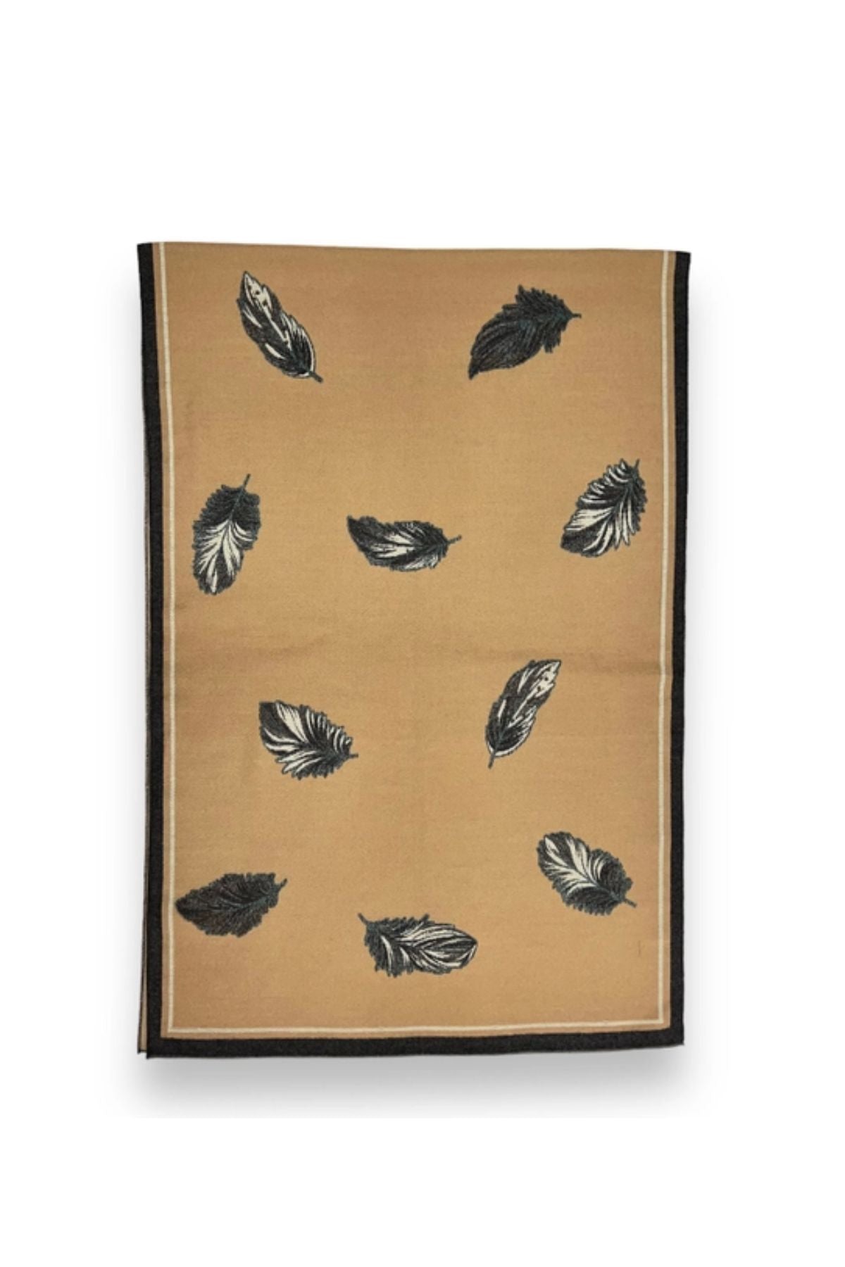 Mocca feather scarf