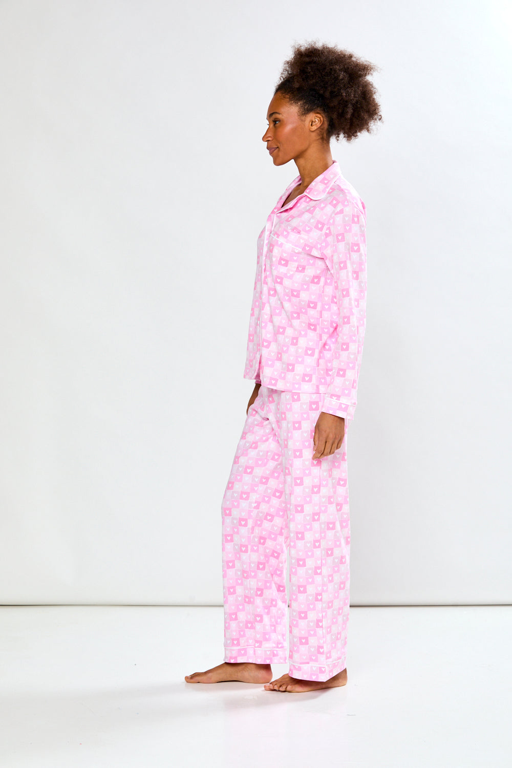 Woman in Pink Pajamas 