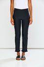 Woman wearing Sheri Pant With Fringe (Ankle Length - 26" Inseam) - Black