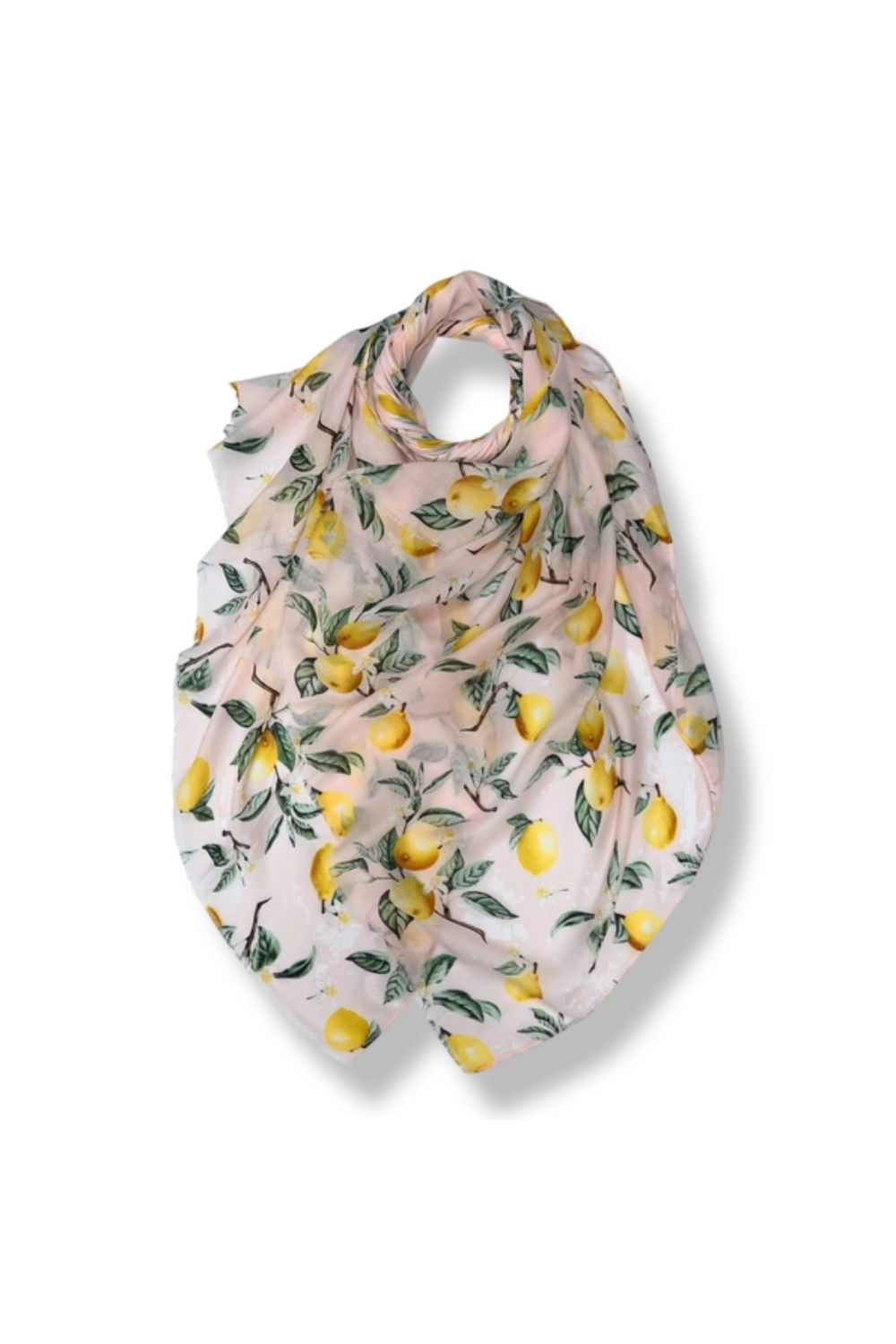 Pink lemon citrus scarf