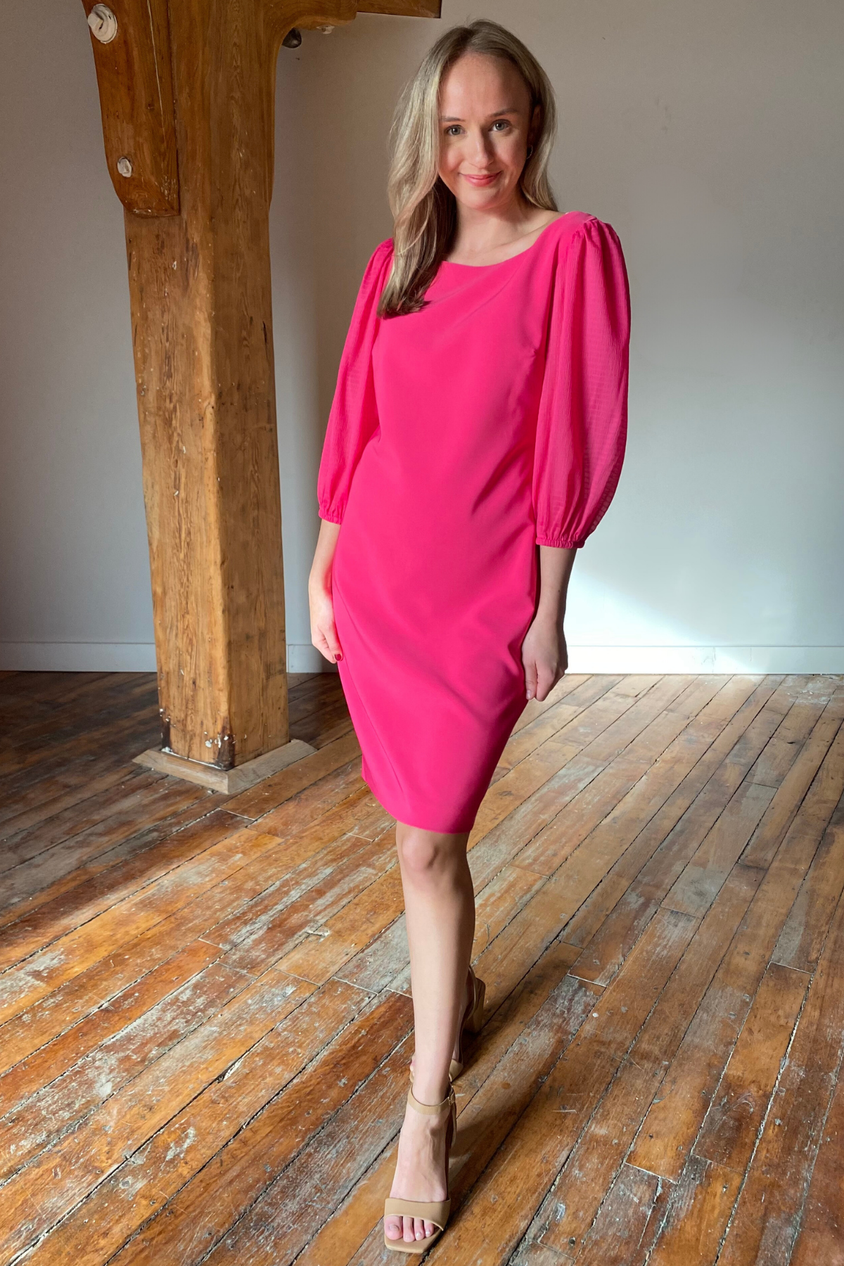 Woman wearing THE EMERSON DRESS