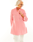 Woman in cotton candy tunic