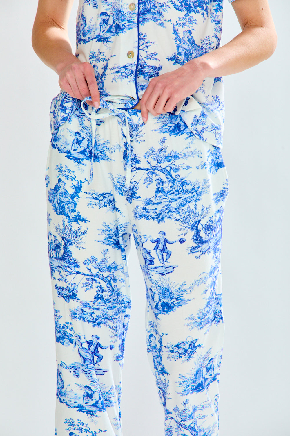Idle Hours Blue Toile Pajamas