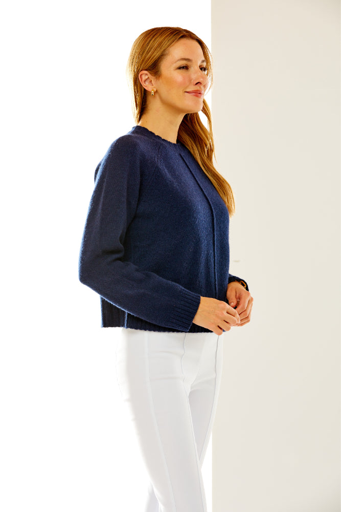 Raglan Pullover with Exposed Seam