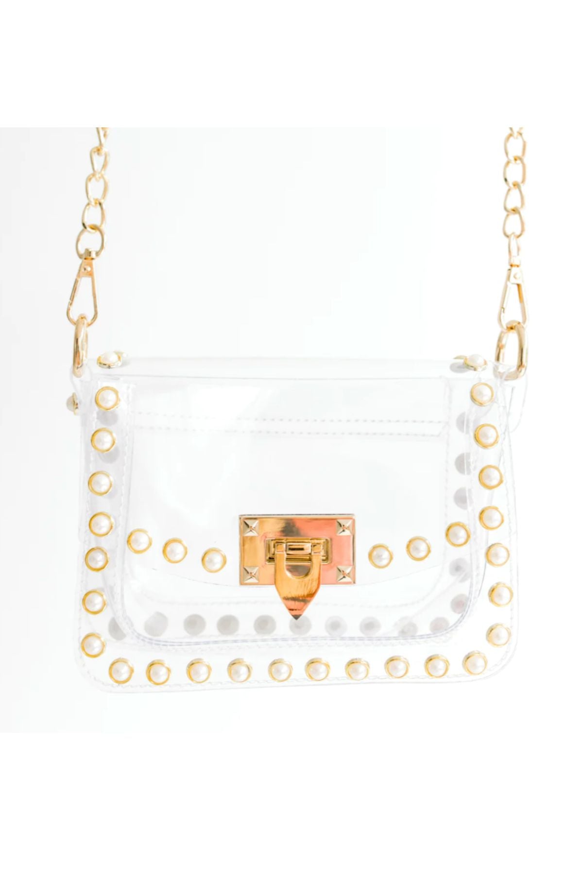 Classic Jumbo Pearl Handle Quilted Jelly Handbags w/Golden Chain