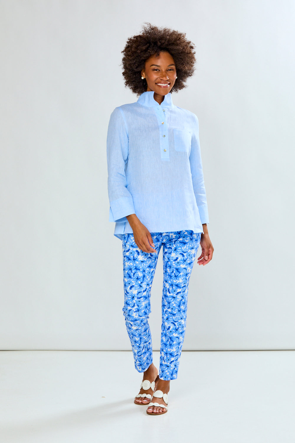 The Short Daniella Tunic in Solid Linen – Sara Campbell