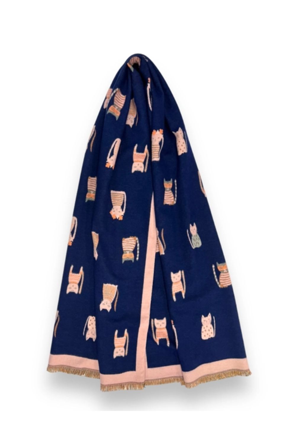 Cat print navy scarf Cat print navy scarf