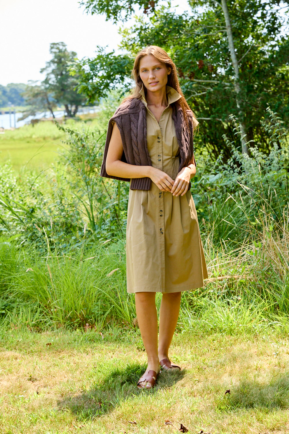 The Kailyn Dress in Cafe Au Lait