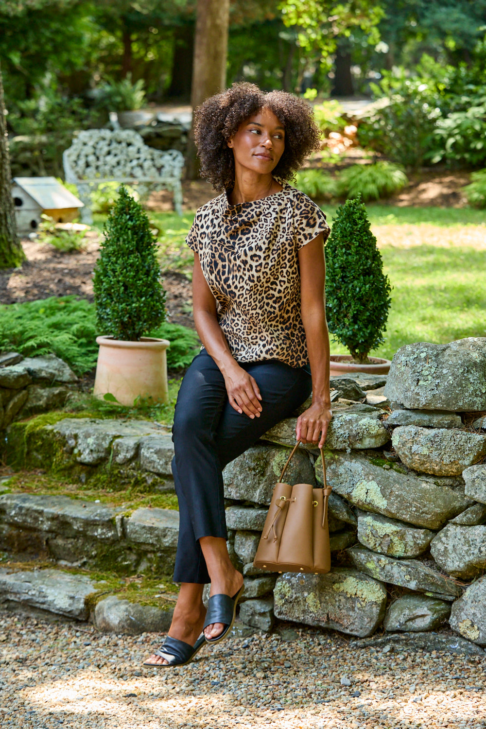 The Maisie Top in Brushed Leopard