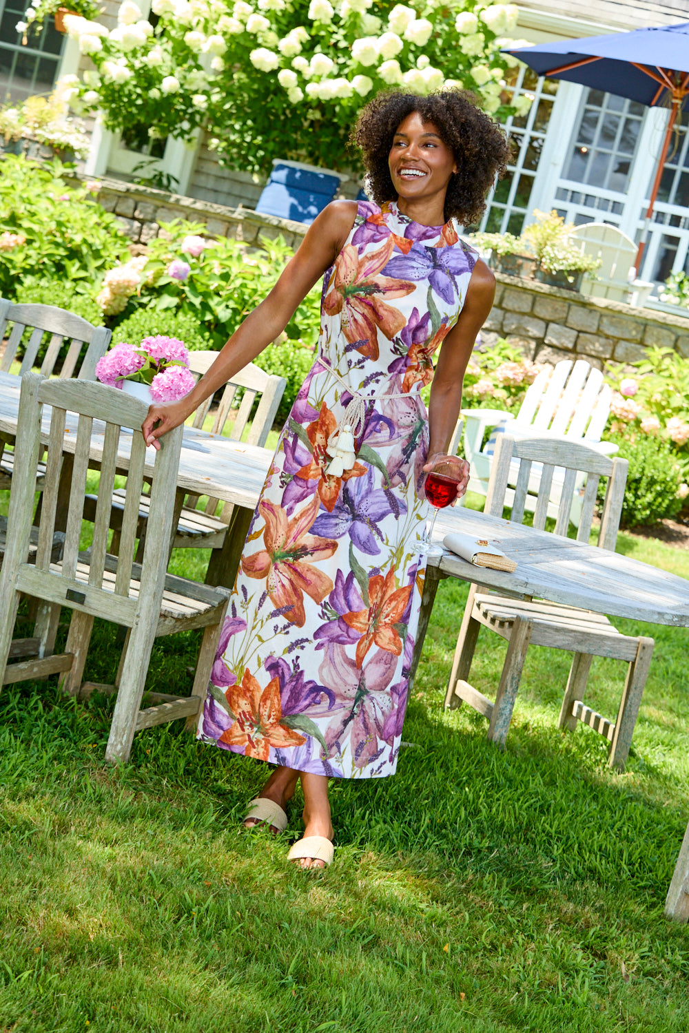 The Gianna Dress in Maxi Orchids