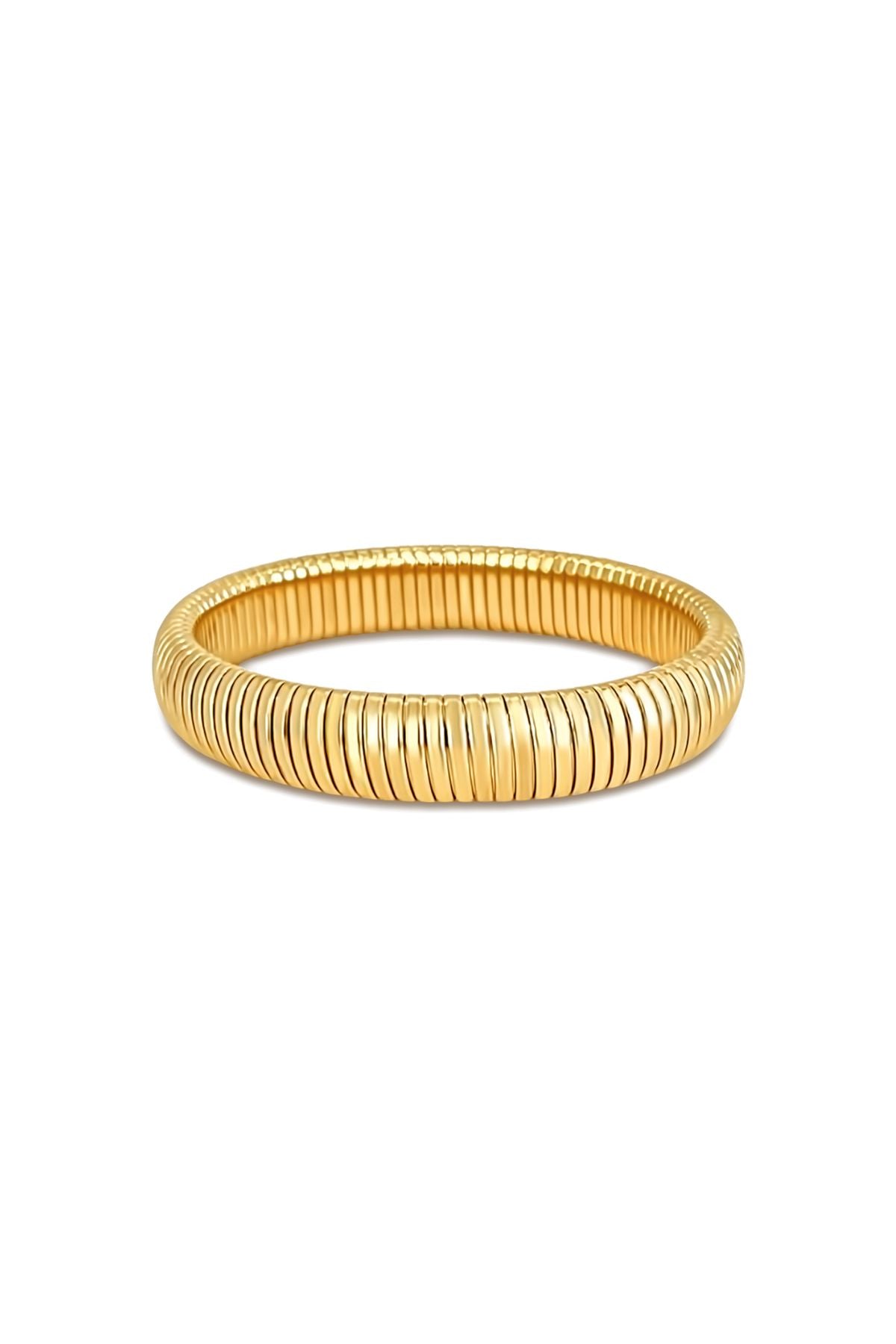 Gold coil bracelet