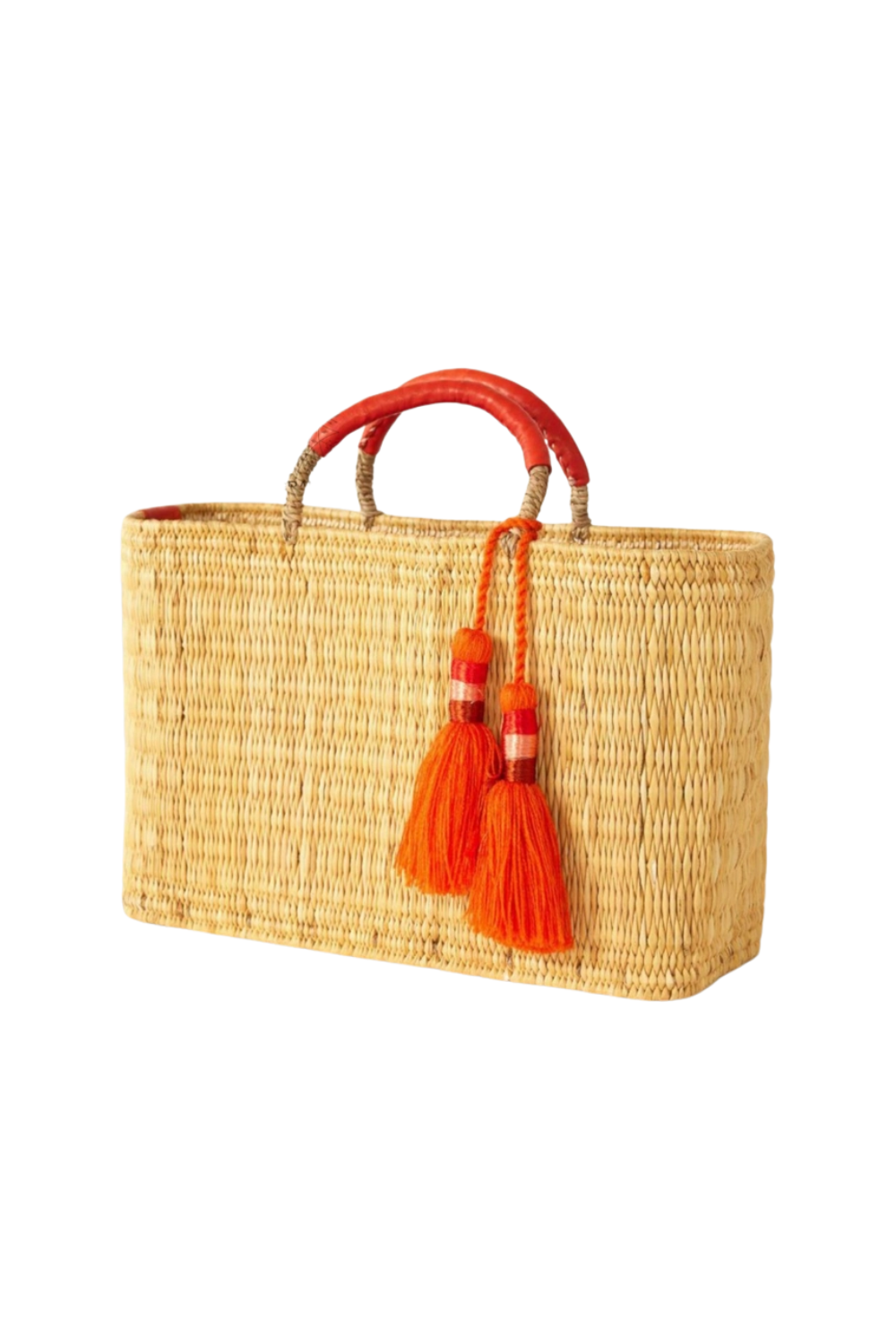 Basket with Orange Tassel
