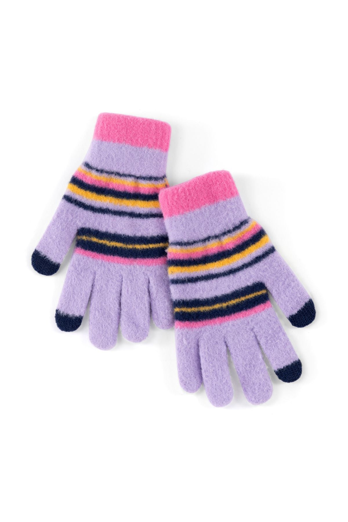 Lilac striped gloves