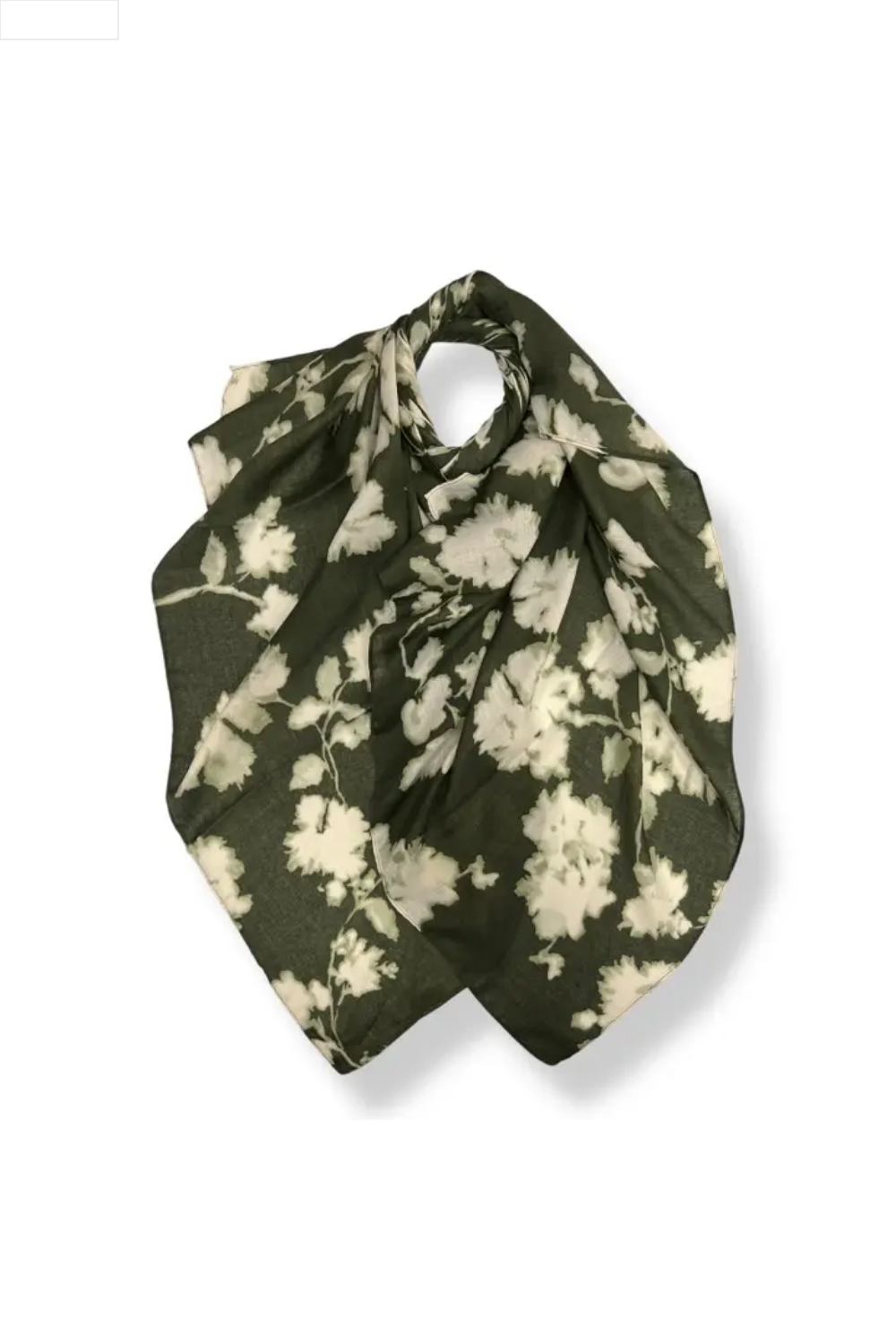 Floral patterned scarf on a white background