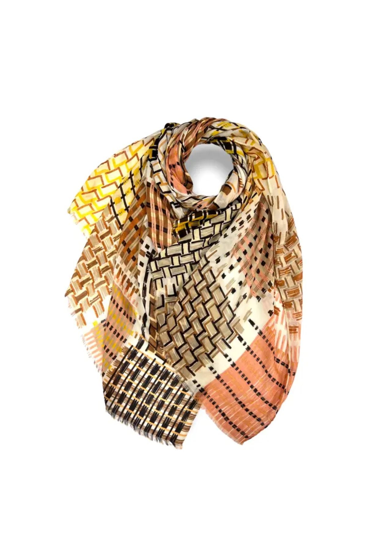 Mocca basket weave scarf