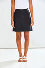 Woman wearing The Ariana Skirt in Black