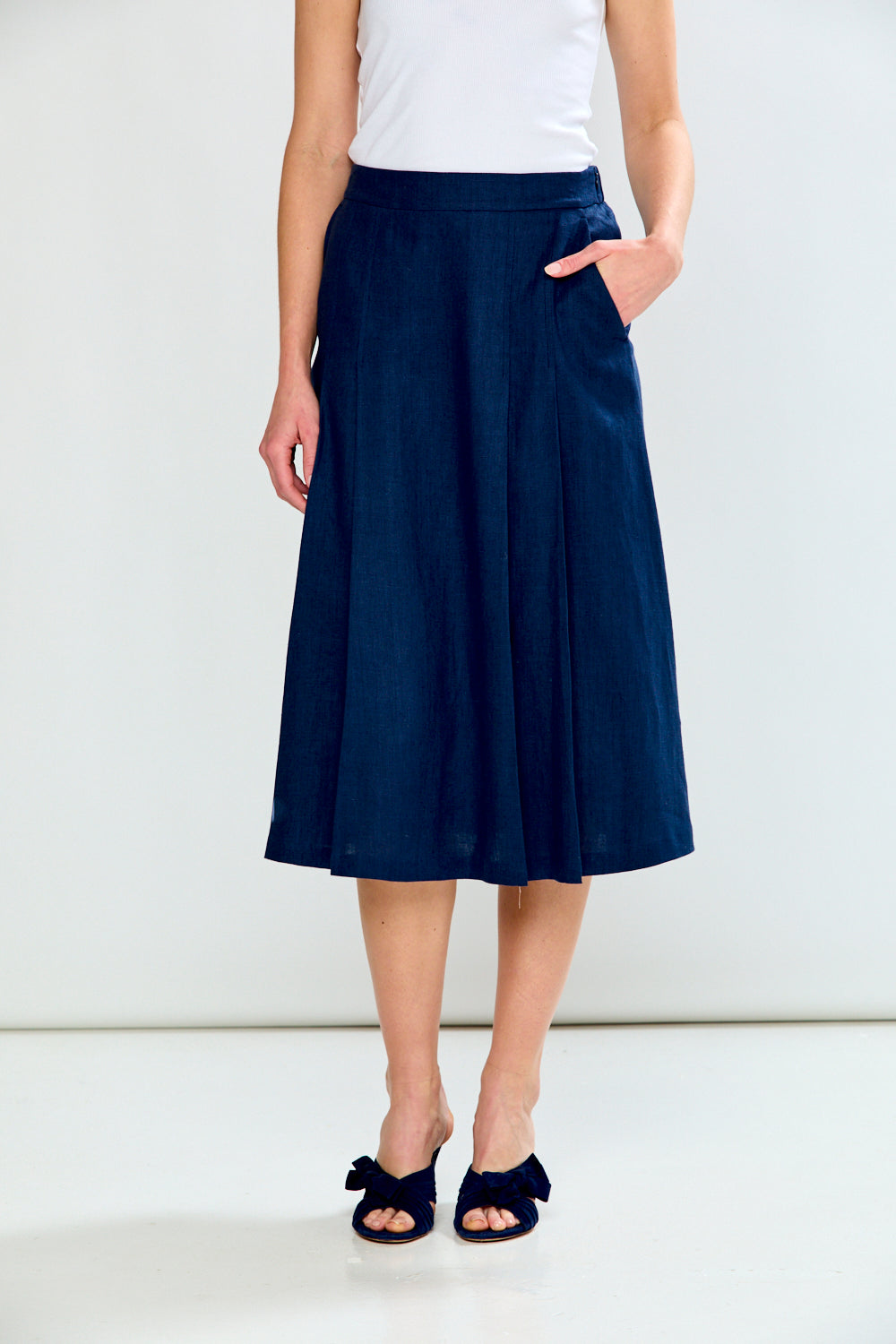 Woman wearing The Greta Skirt