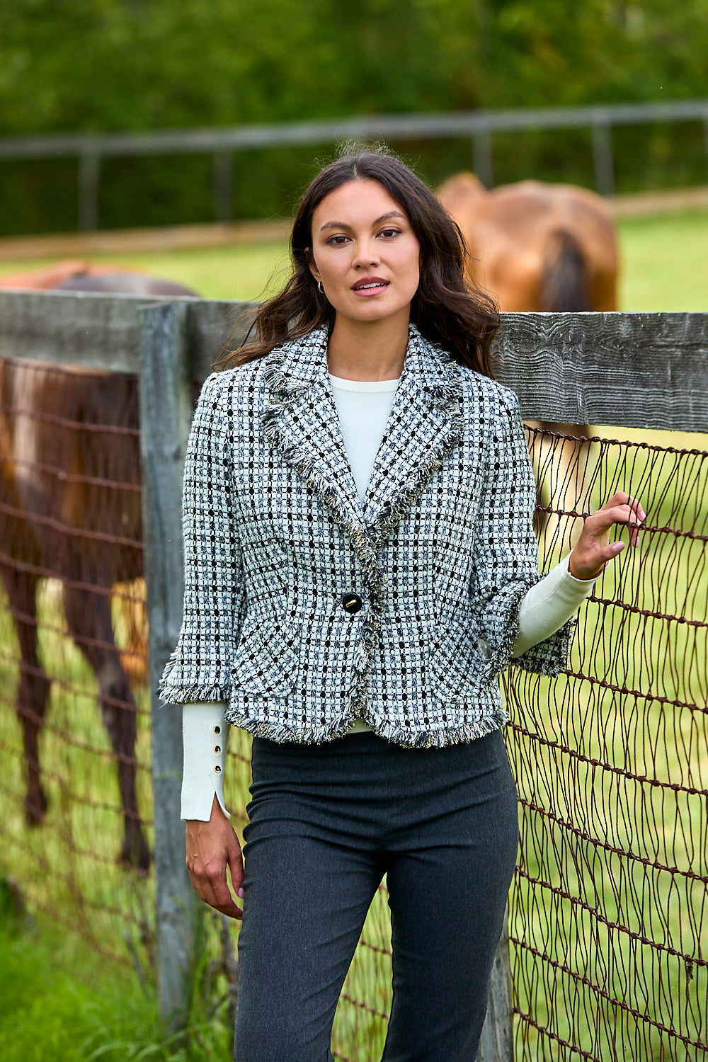 The Alison Jacket - Black Tweed