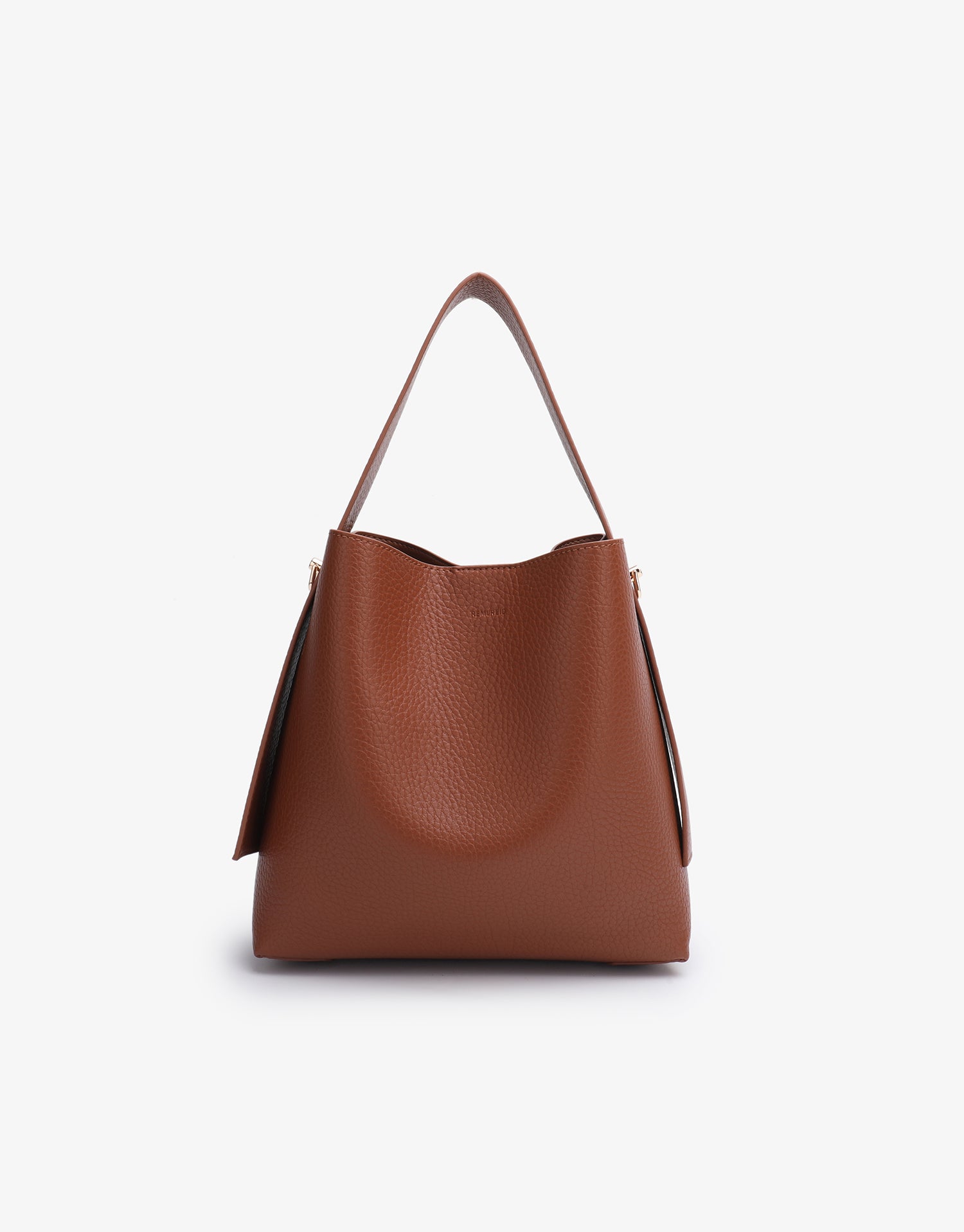 Brown leather handbag