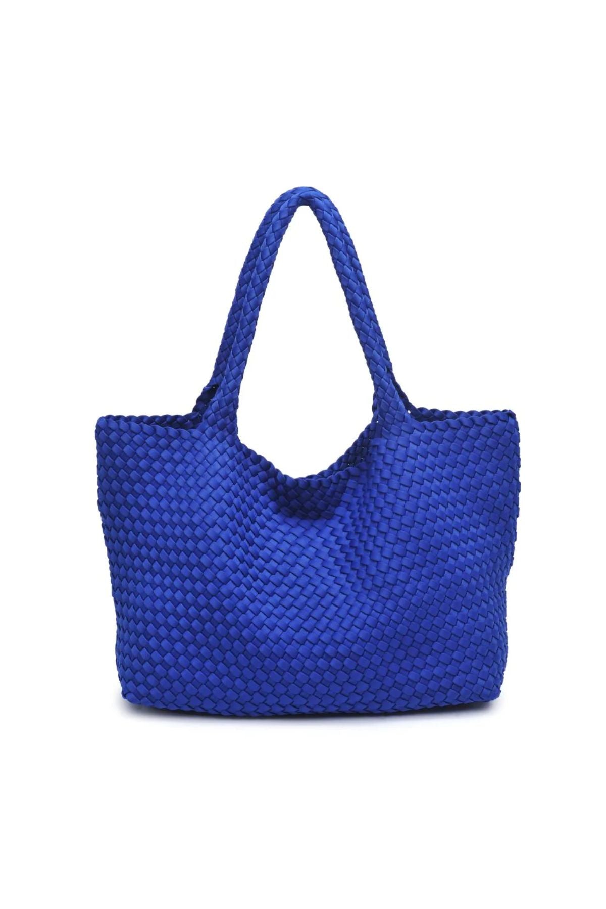 Blue woven sale bag