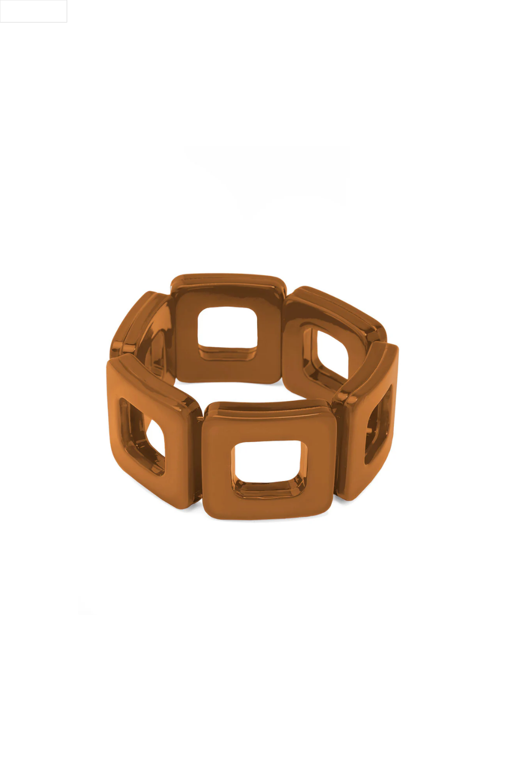 Brown square resin bracelet