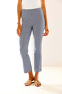 Woman in multi check pant