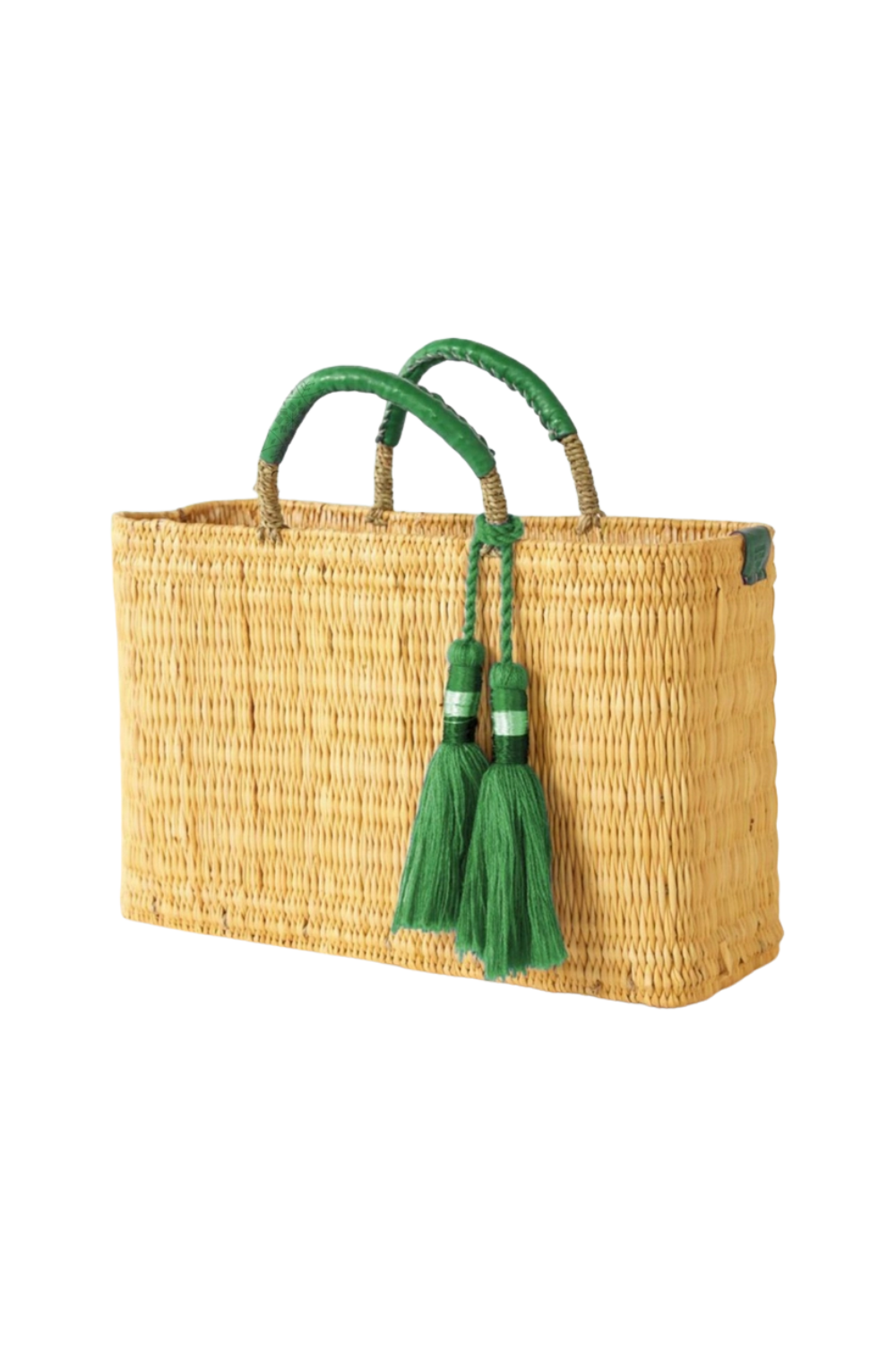 Basket with Green Tassel