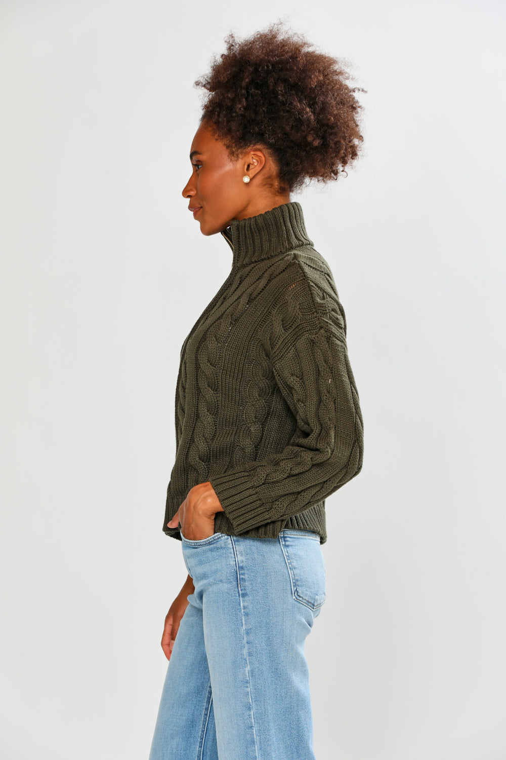 The Cotton Full Zip-Pine