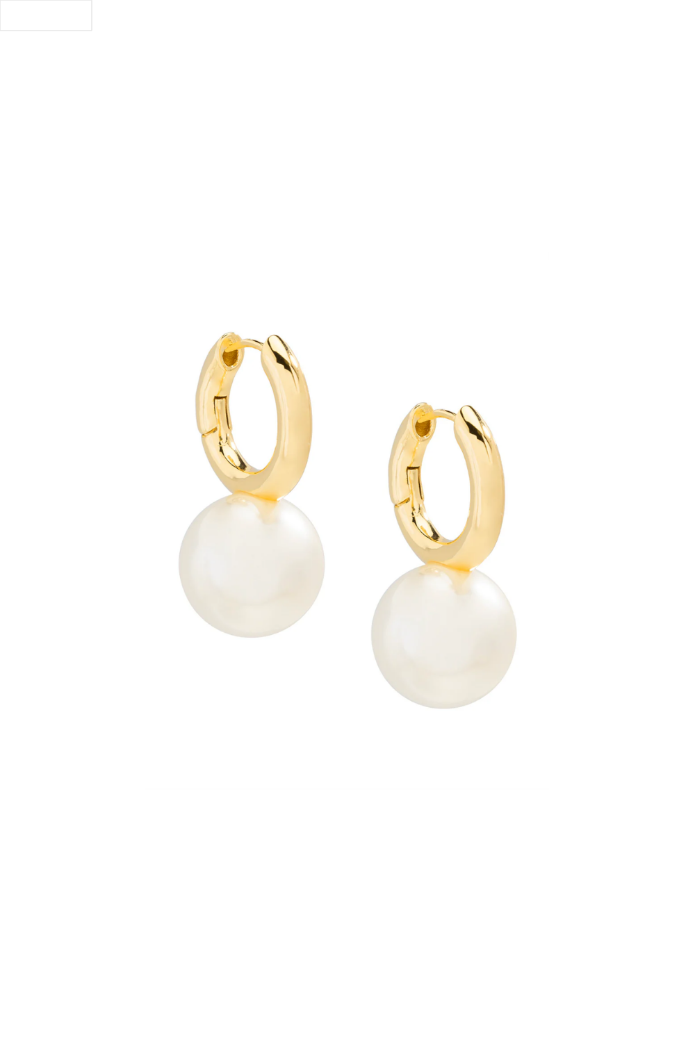Pearl Drop Huggie Earrings