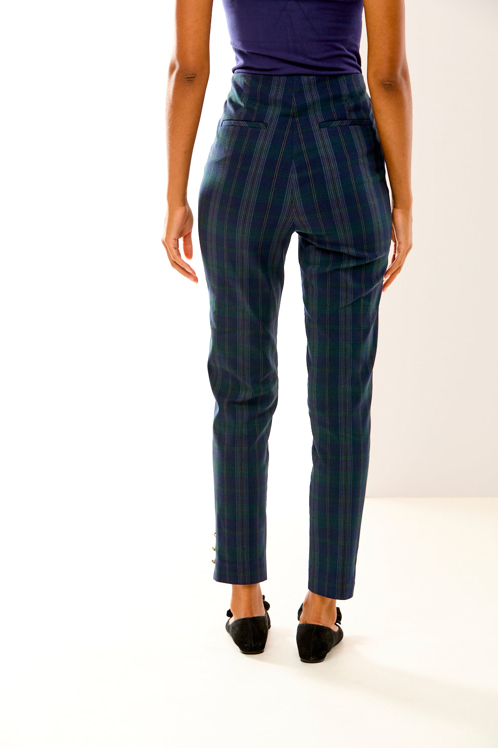 The Hudson Pant in Navy Plaid